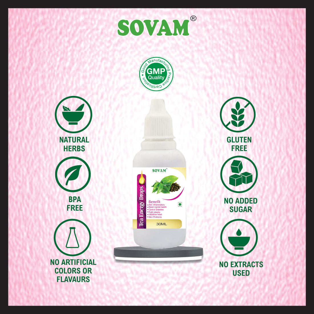 Sovam Tea Energy Liquid Drops 30 Ml