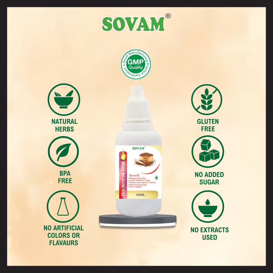 Sovam Flex Seed Oil Liquid Drop 30 Ml