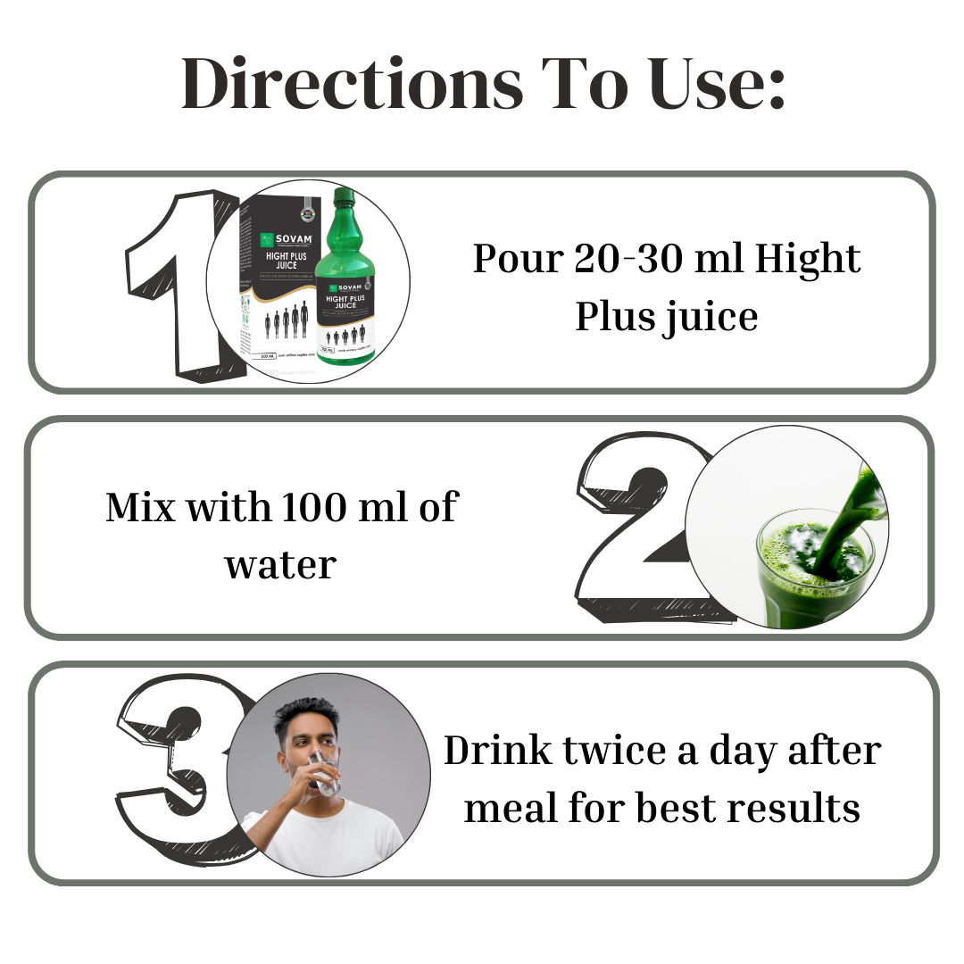 Hight Plus Juice  Herbal, height growth Juice | Sovam Ayurveda