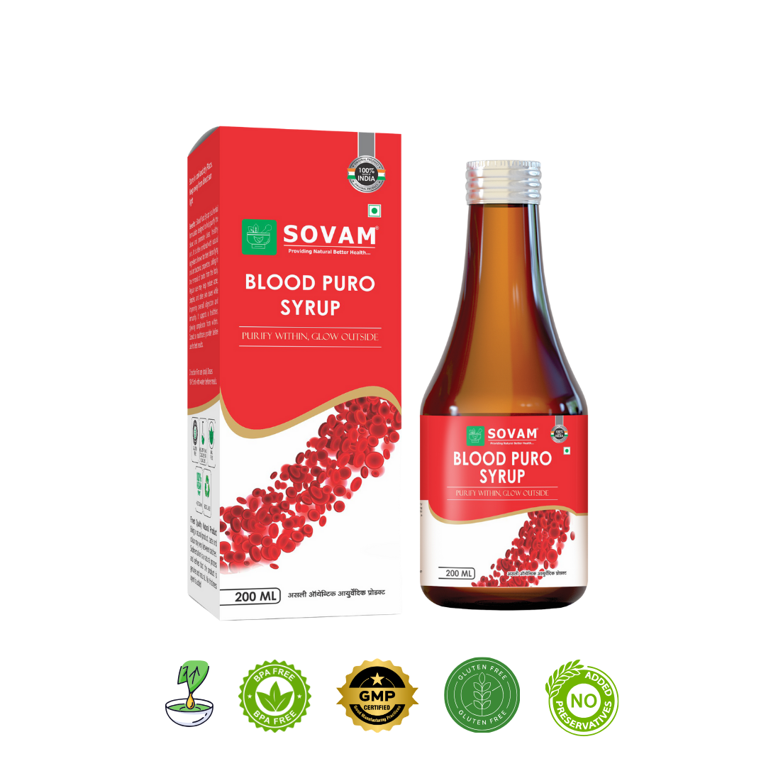 Blood Puro Syrup blood purifier syrup | Sovam Ayurveda