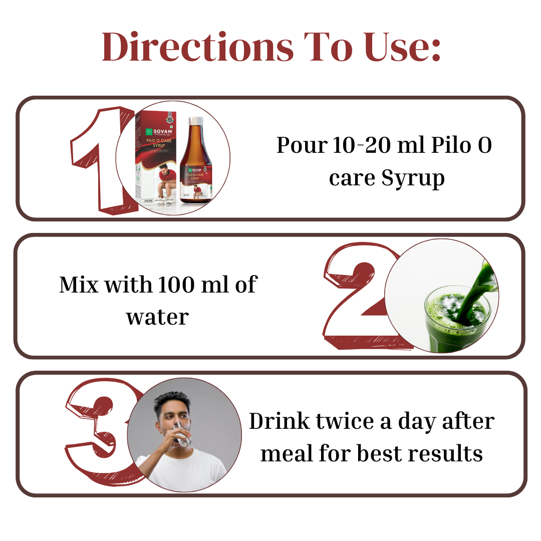 Pilo O care Syrup Ayurvedic piles solution | Sovam Ayurveda