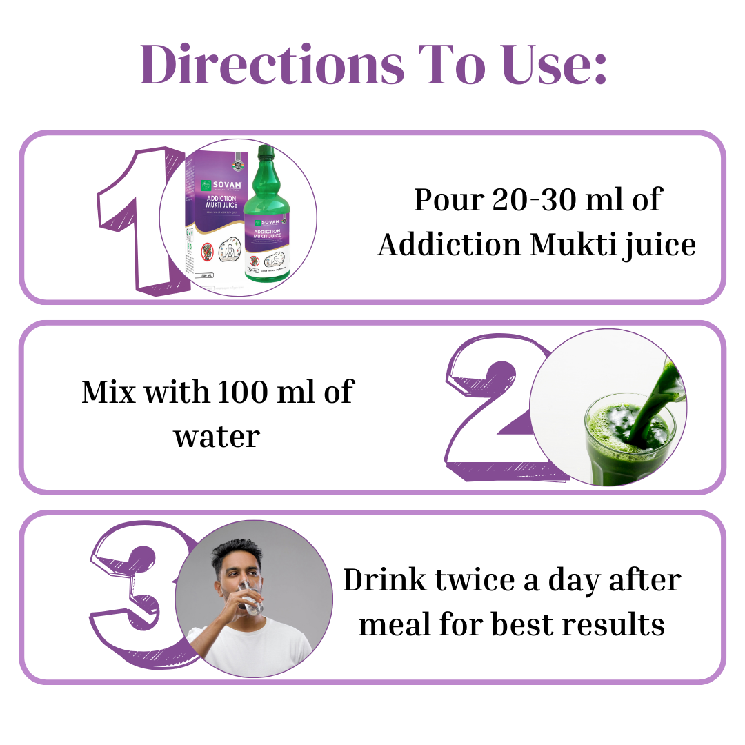 Addiction Mukti Juice Ayurvedic Nasha Mukti Juice | Sovam Ayurveda