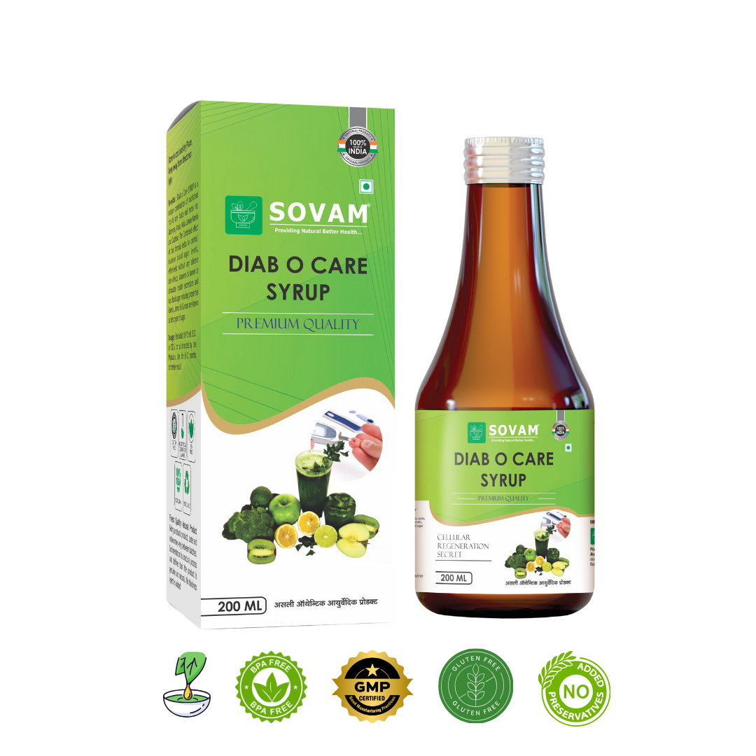 Diab O Care Syrup Ayurvedic diabetes syrup | Sovam ayurveda