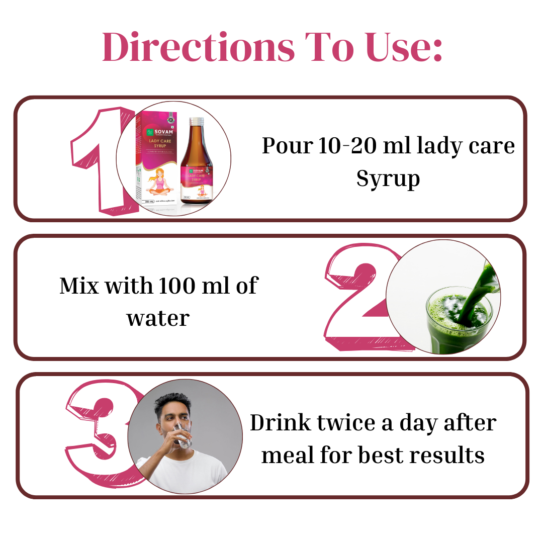 Lady Care Syrup Women's health syrup | Sovam Ayurveda