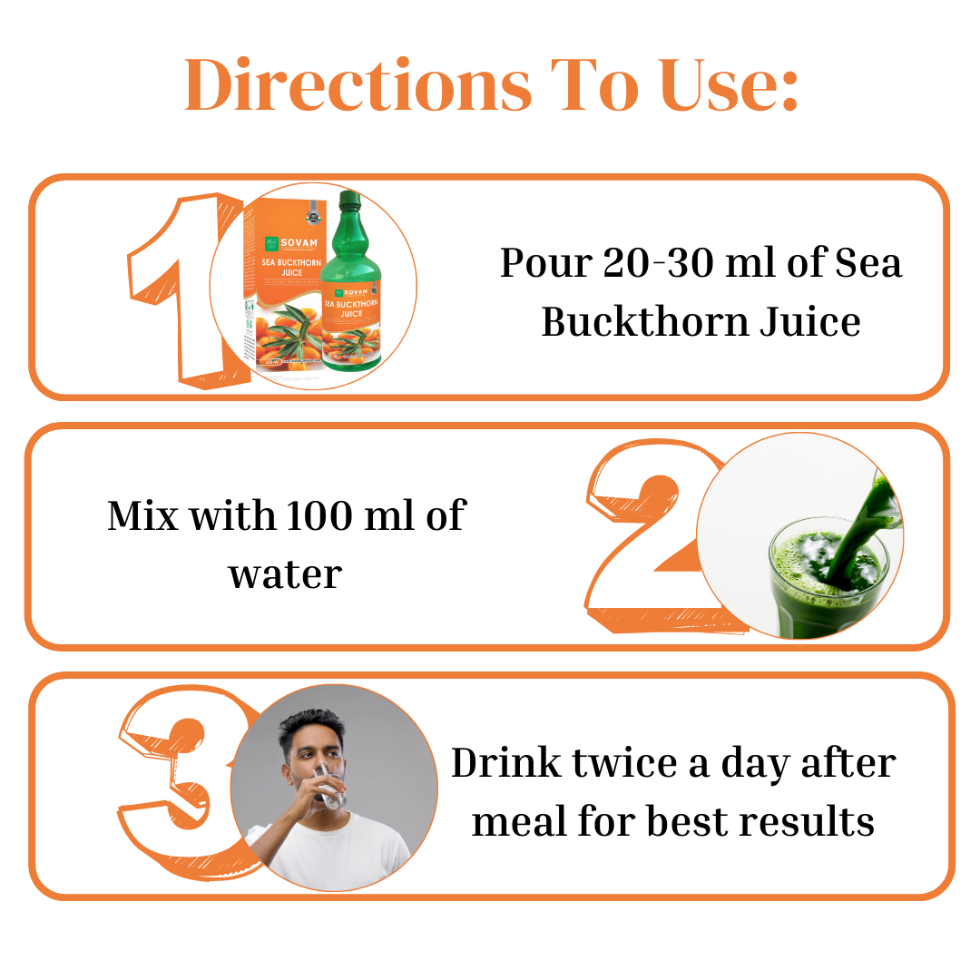 seabuckthorn juice 500Ml Ayurvedic health tonic | Sovam Ayurveda