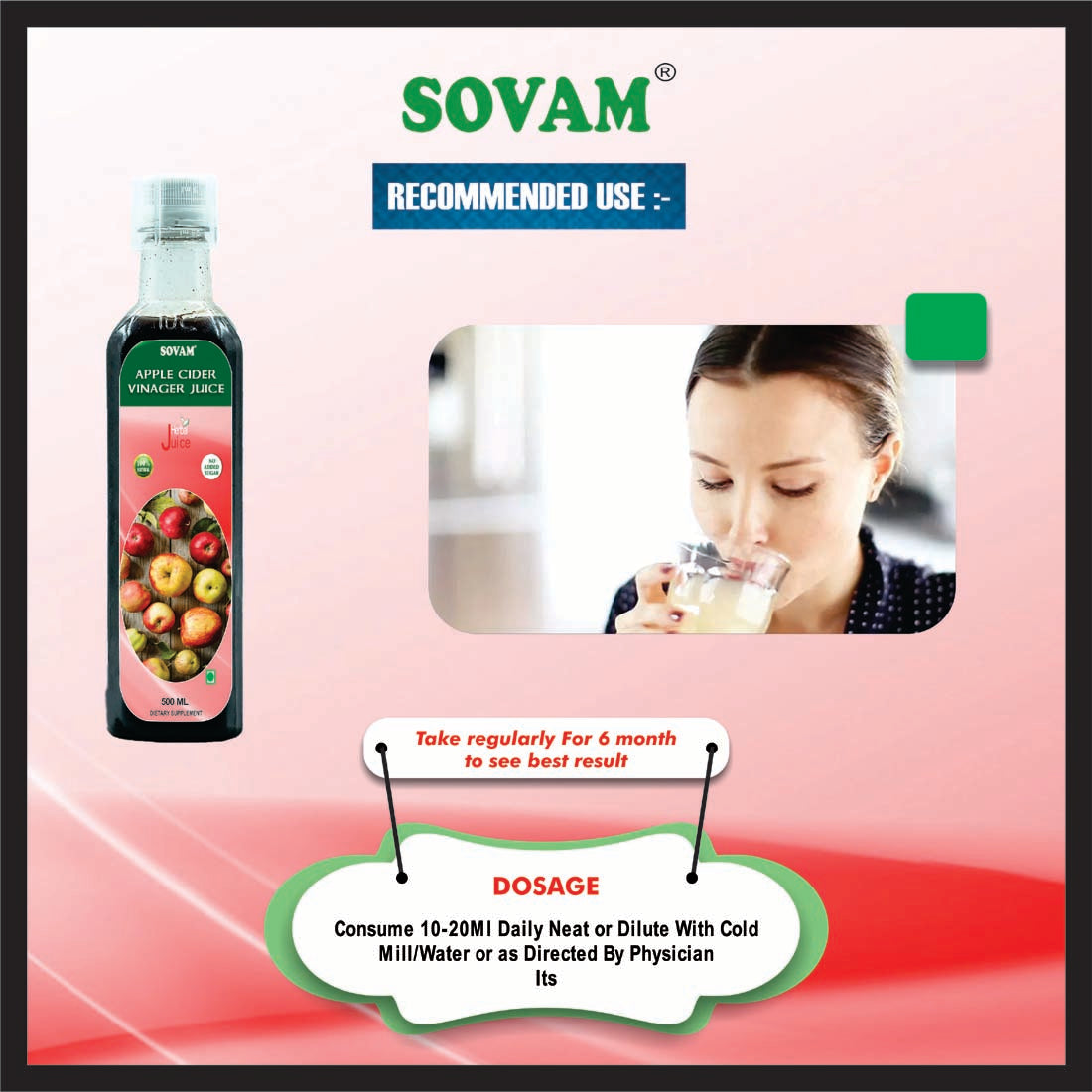 Sovam Apple Cider Vinegar Juice 500ml