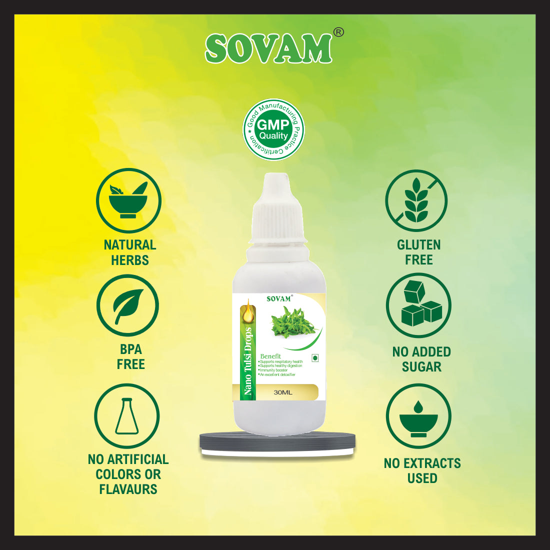 Sovam Nano Tulsi Drops 30ml