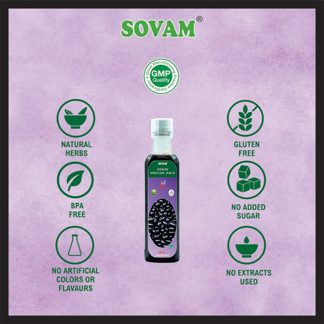 Sovam Jamun Vinager Juice -500ml