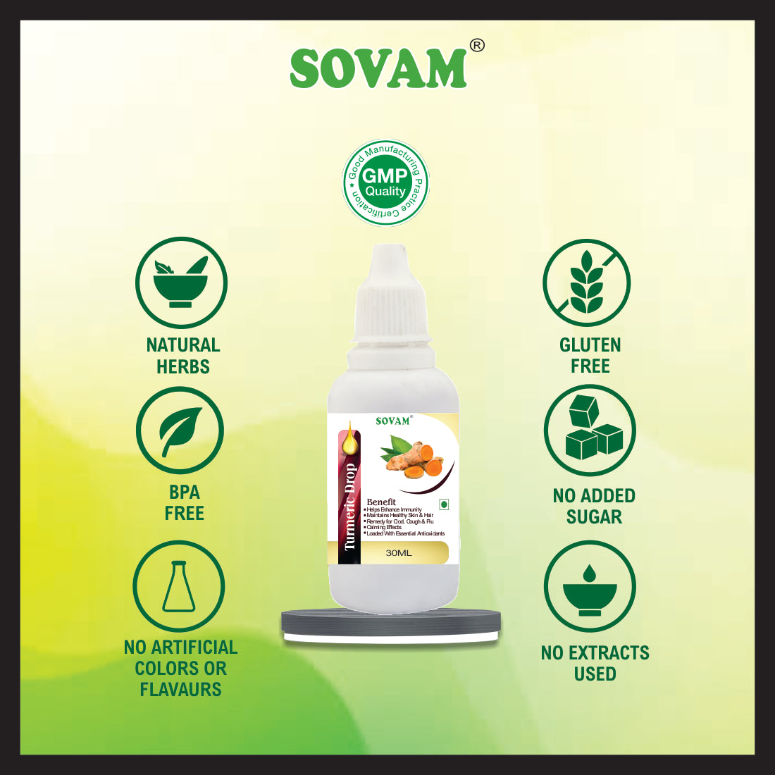 Sovam Turmeric Liquid Drop 30Ml