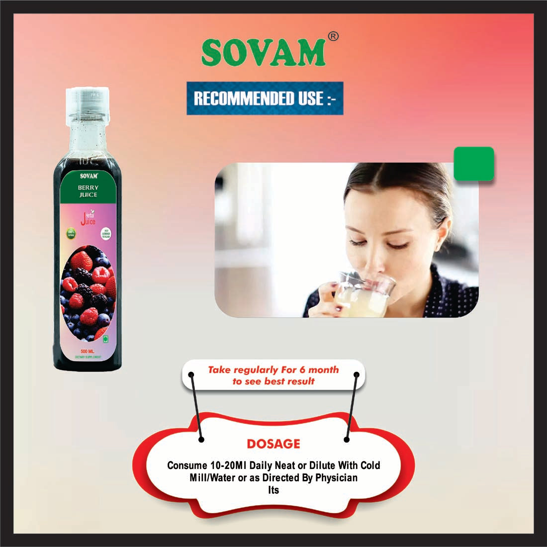 Sovam Berry Juice 500Ml