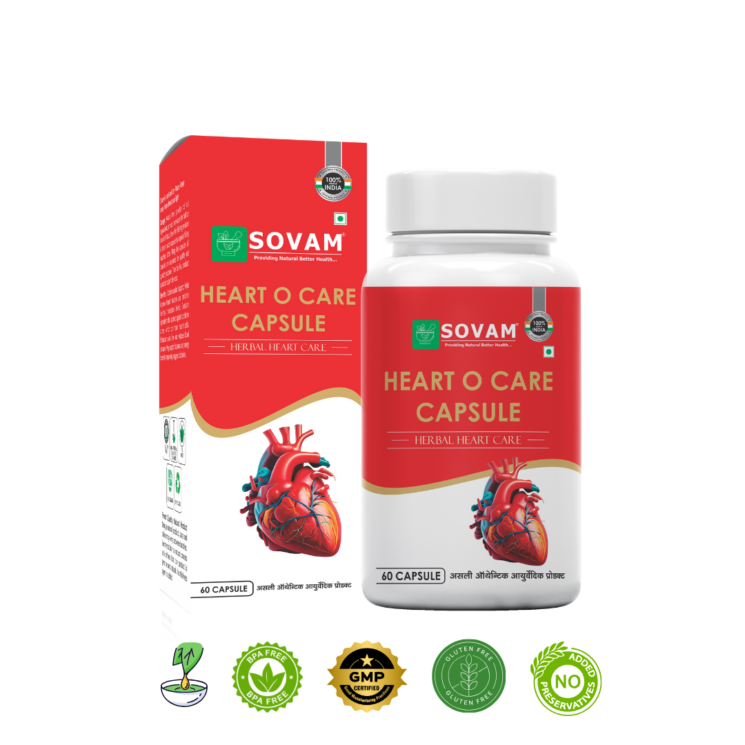 Heart O Care Capsule 60 pc Ayurvedic Medicine | Sovam Ayurveda