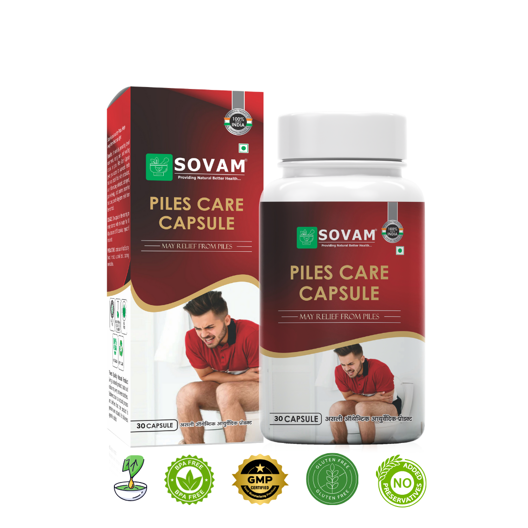 Pilo O Care Capsule Ayurvedic Medicine 30 Capsules | Sovam Ayurveda