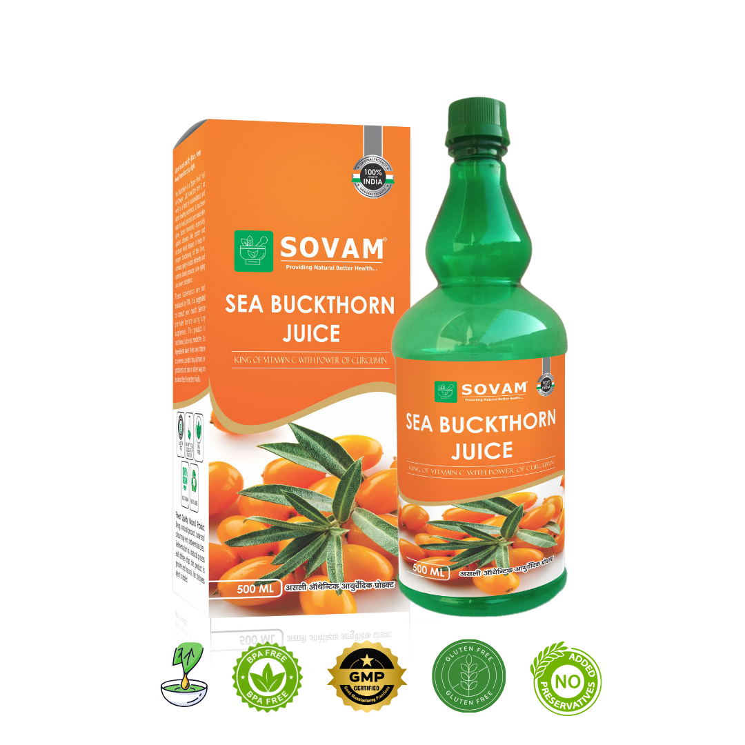 seabuckthorn juice 500Ml Ayurvedic health tonic | Sovam Ayurveda