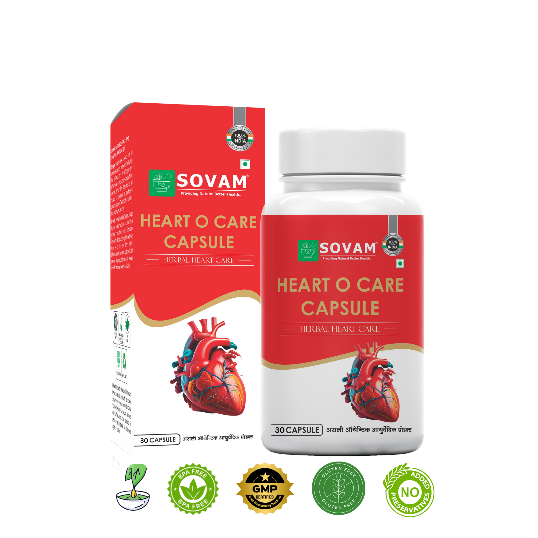 Heart O Care Capsule 30 pc Ayurvedic Medicine | Sovam Ayurveda