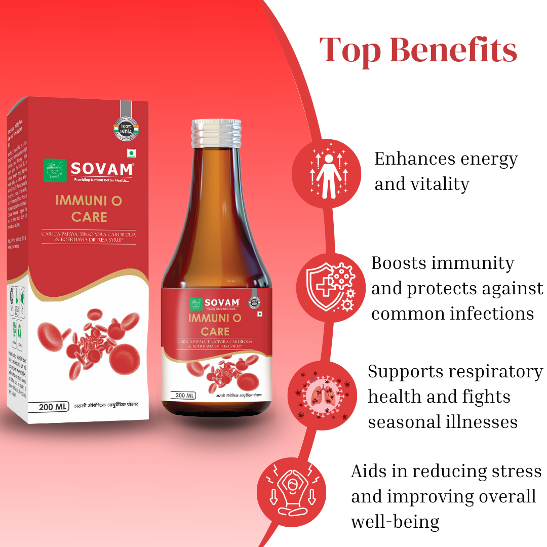 immuni O Care immunity booster syrup | Sovam Ayurveda