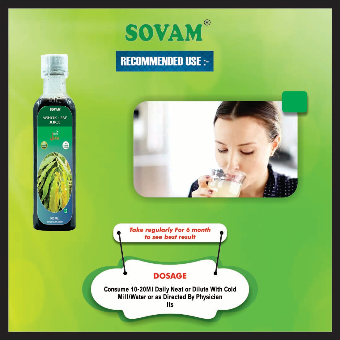 Sovam Ashok Leaf Juice 500ml