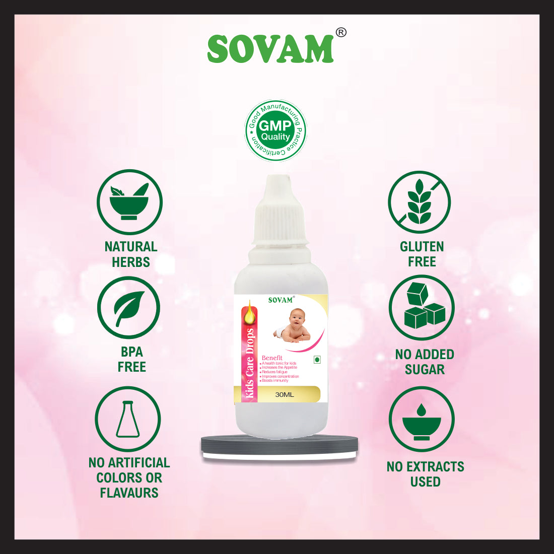 Sovam Kids Care Liquid Drops 30Ml