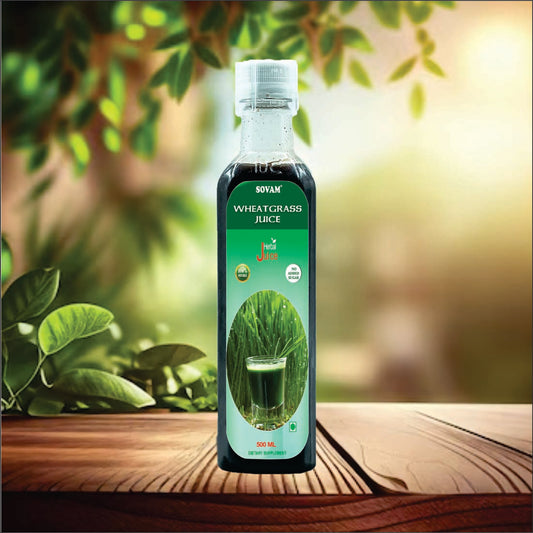 Sovam Wheatgrass Juice 500ml | Pure, Natural And Ayurvedic For Detoxification | Digestive System