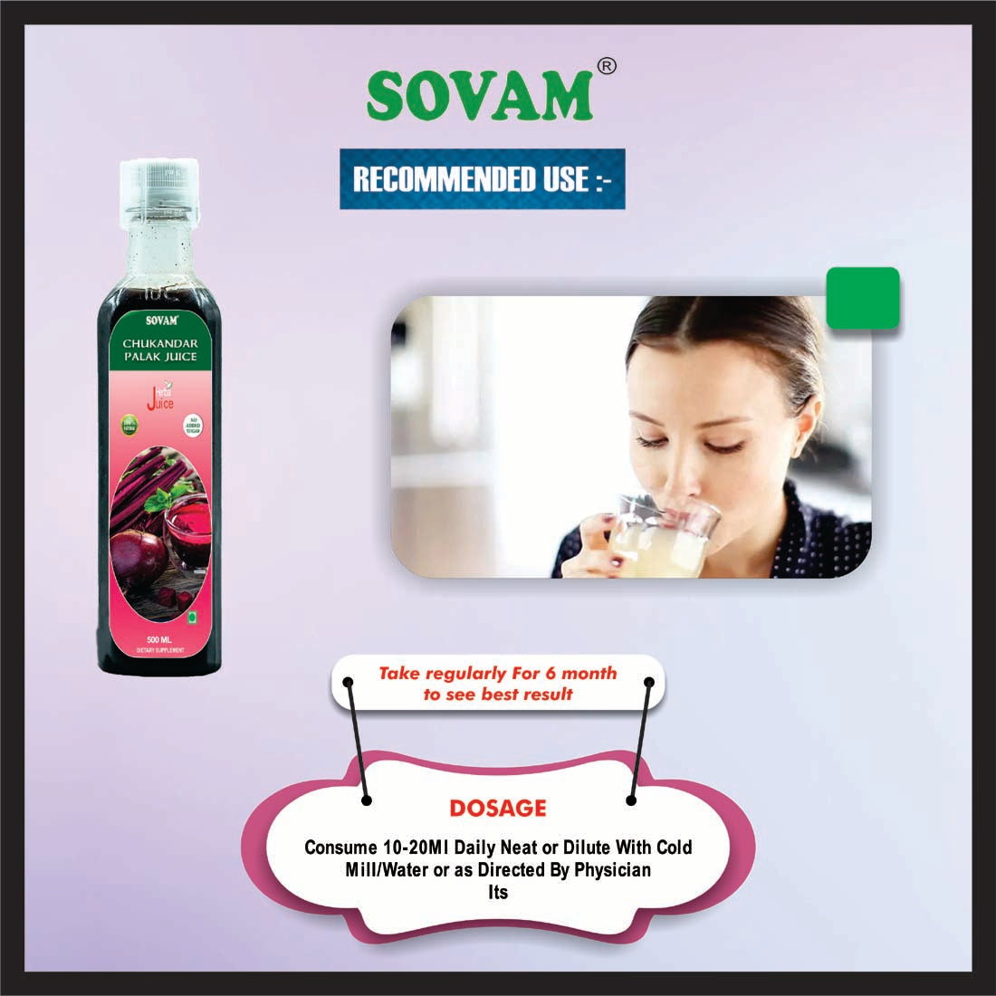 Sovam Chukandar Palak Juice 500ml