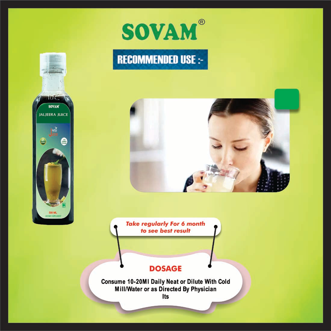 Sovam Refreshing Jaljeera Juice 500ml