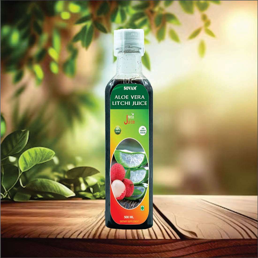 Natural Aloe Vera Litchi Juice 500 Ml