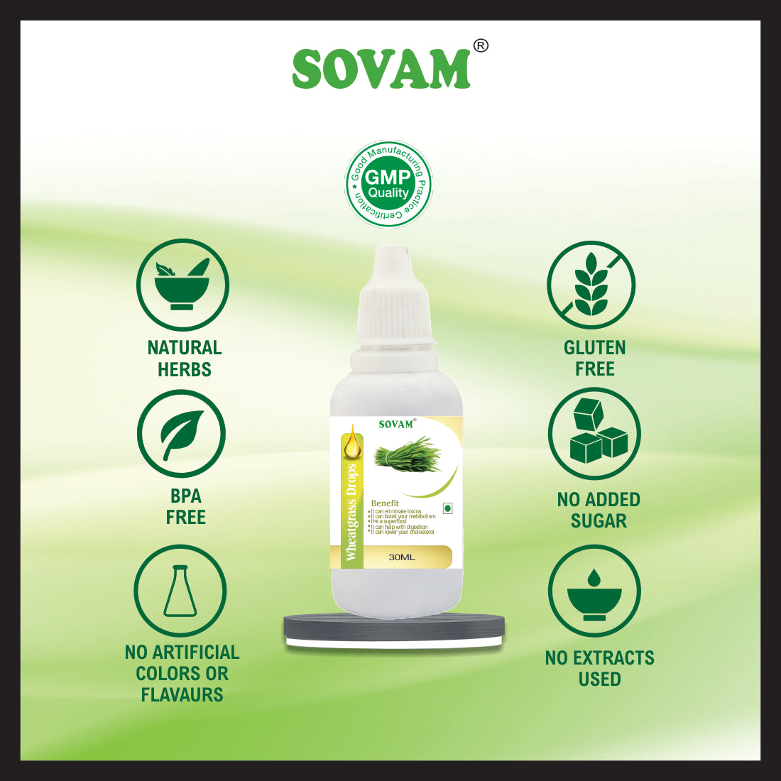 Sovam Wheatgrass Drop 30ml