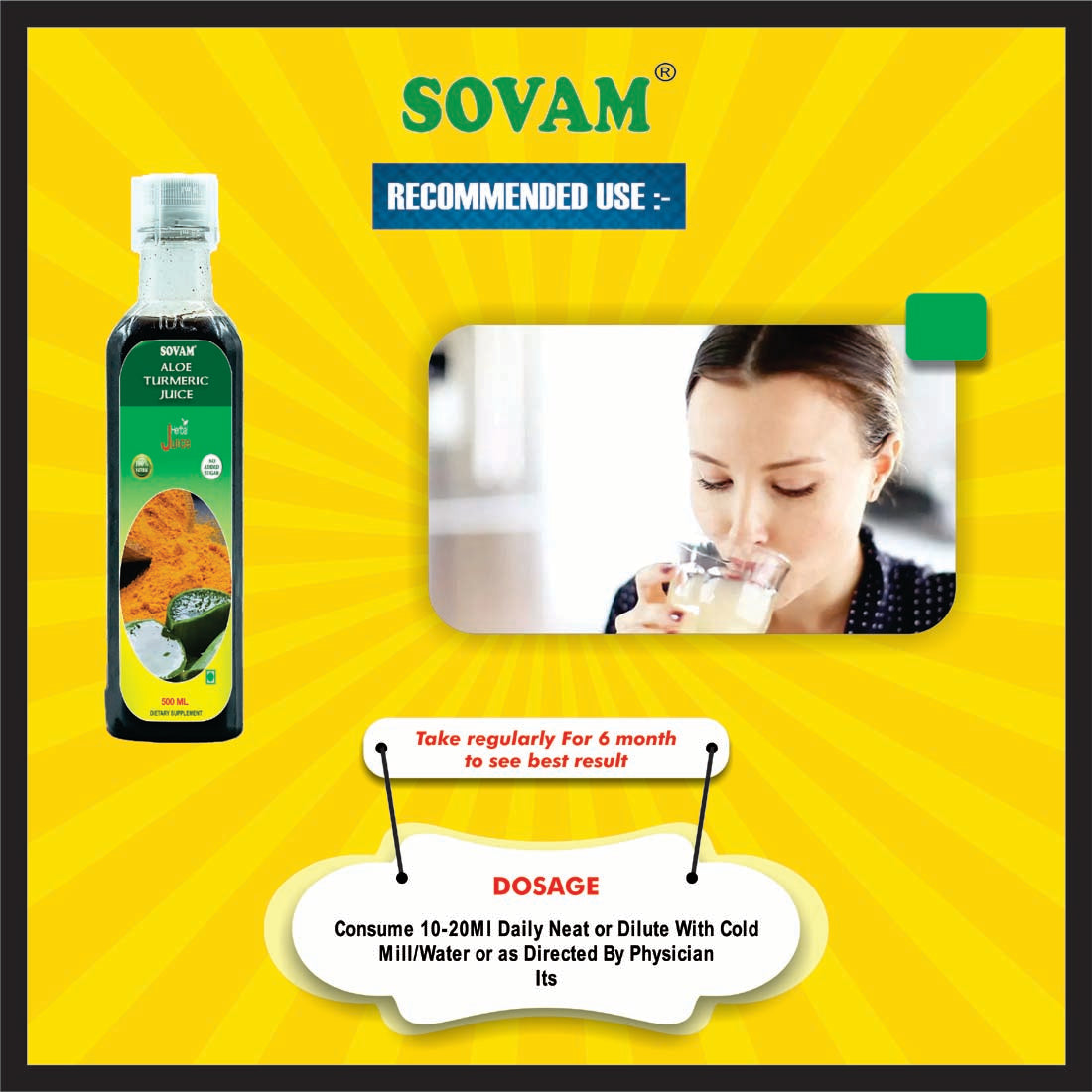 Sovam Aloe Turmeric Juice 500ml