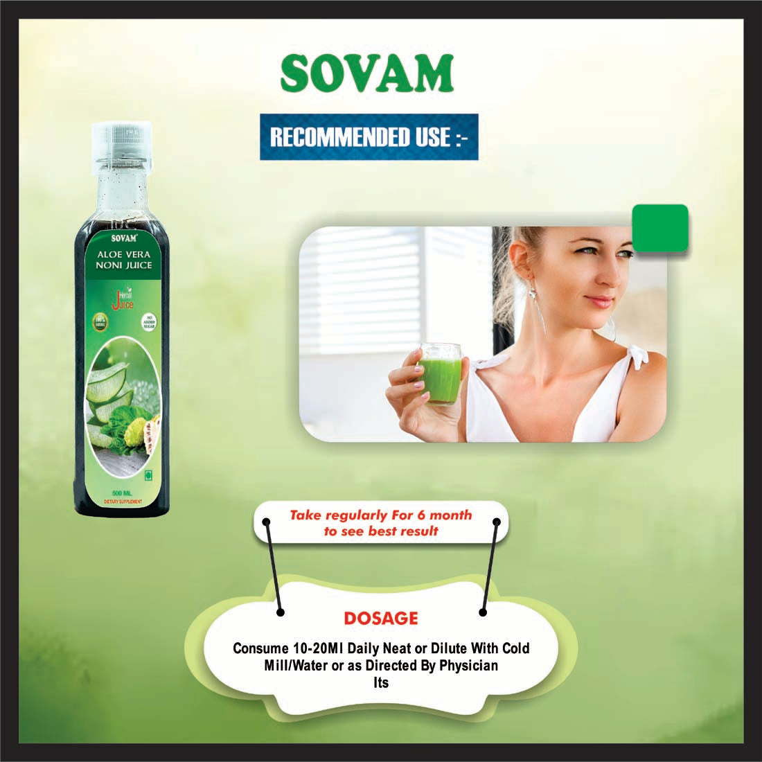 Sovam Aloe Vera Noni Juice 500 Ml