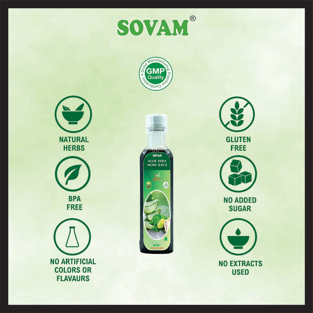 Sovam Aloe Vera Noni Juice 500 Ml