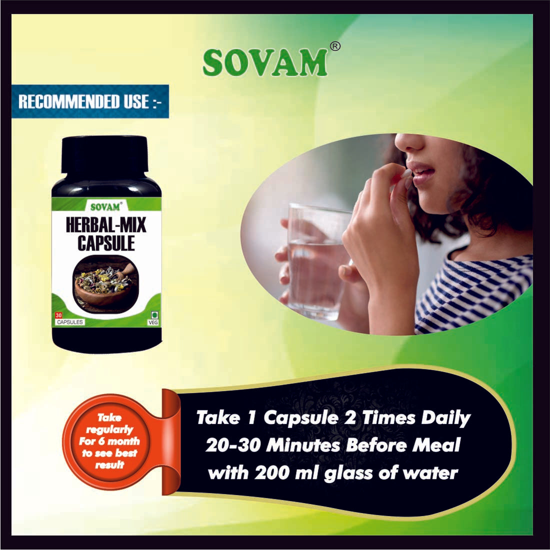 Sovam Herbal Mix 30 Capsules