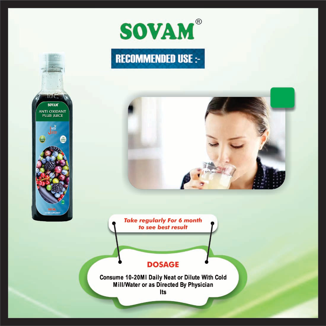 Sovam Anti Oxidant Plus Juice 500ml,