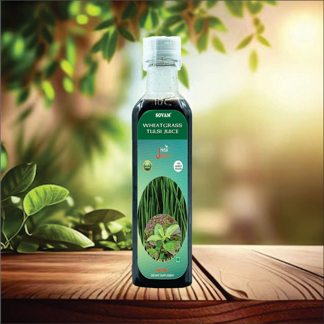 wheatgrass tulsi juice