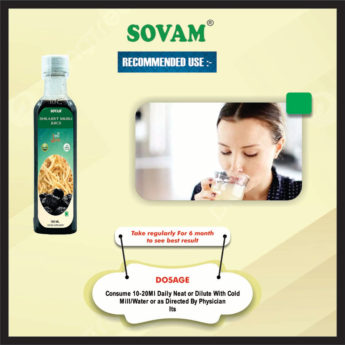 Shilajeet Musli Juice 500ml Ayurvedic Tonic | Sovam Ayurveda