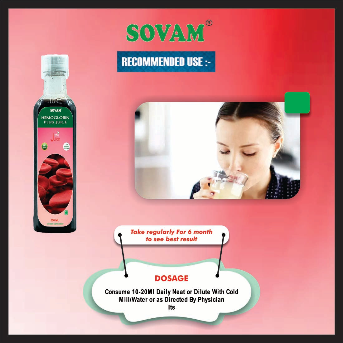 Sovam Hemoglobin Juice 500ml