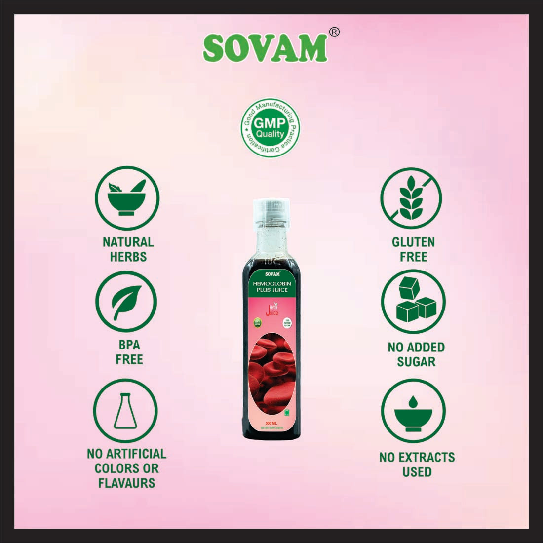 Sovam Hemoglobin Juice 500ml