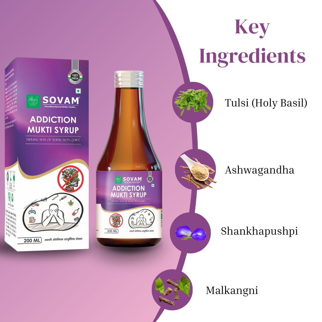 Addiction Mukti Syrup Nasha Mukti Dawa | Sovam Ayurveda